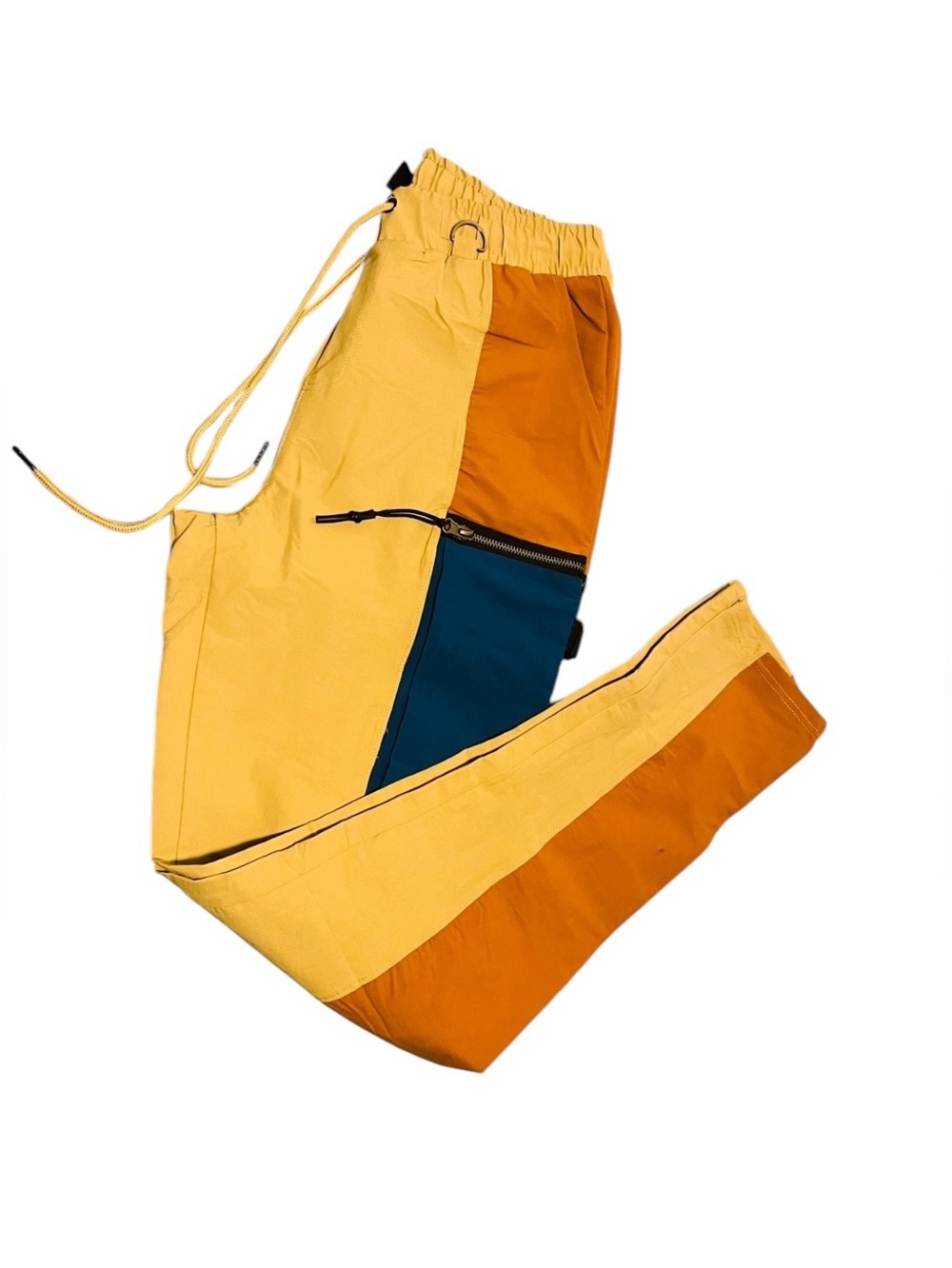 Motive NWT Men's Beige, Orange & Blue Contrast Utility Joggers - Picture 5 of 10